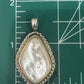 Preowned James Avery RETIRED Alessandra  Mother Of Pearl MOP 14k Gold & Silver Pendant
