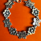 Preowned James Avery Retired HTF Butterflies and Blooms Flowers Bracelet 7 3/8”