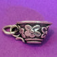 Preowned James Avery Retired Silver Floral Tea Cup Charm