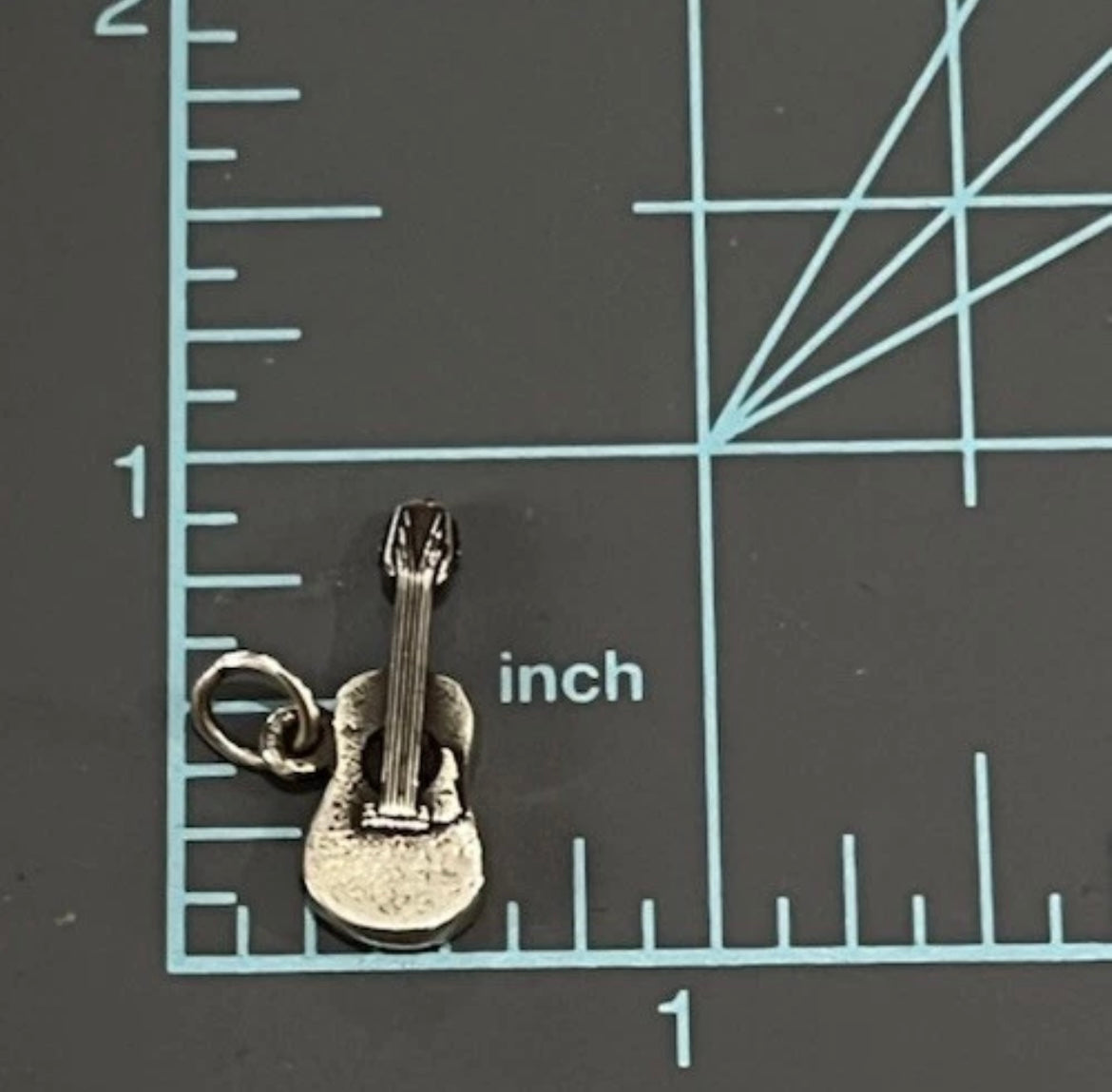 Preowned James Avery Retired Sterling Silver Guitar Charm