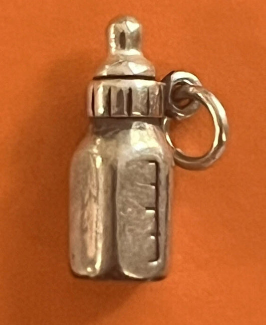 Preowned James Avery Retired Sterling Silver 3D Baby Bottle Charm