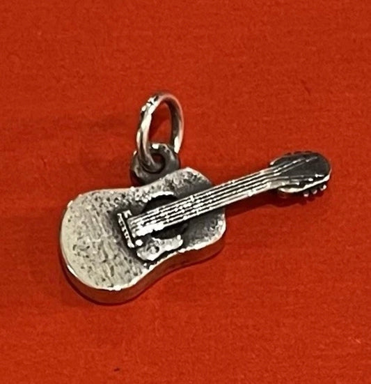 Preowned James Avery Retired Sterling Silver Guitar Charm