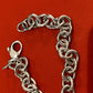 Preowned Tiffany & Co. Sterling Silver Chain Link Puffy Heart Necklace HEAVY 16”