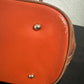 Preowned VINTAGE Dooney & Bourke Tote Bag Purse Saffiano Tassel Orange w/ Brown Trim