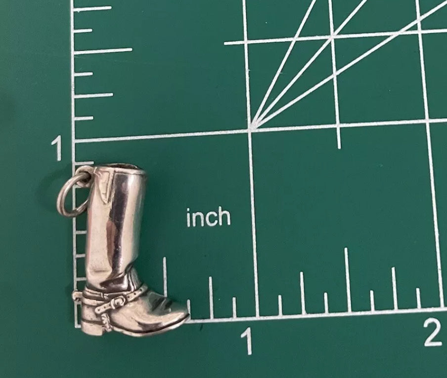 Preowned James Avery RARE HTF Texas A&M Aggies Cadet A and M Silver Boot Charm