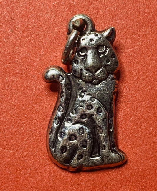 Preowned James Avery Retired Silver Girl Scout Cookies 1991 Cheetah Charm