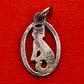 Preowned James Avery Retired Sterling Silver Oval Cat Charm