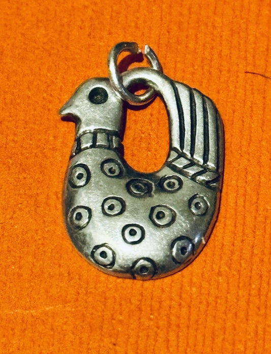 Preowned James Avery Retired Rare Silver Vintage Bird Charm