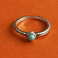 Preowned James Avery Retired Sterling Silver And Turquoise Ring Size 8