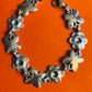 Preowned James Avery Retired HTF Butterflies and Blooms Flowers Bracelet 7 3/8”