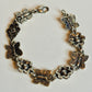 Preowned James Avery Retired HTF Butterflies and Blooms Flowers Bracelet 7 3/8”