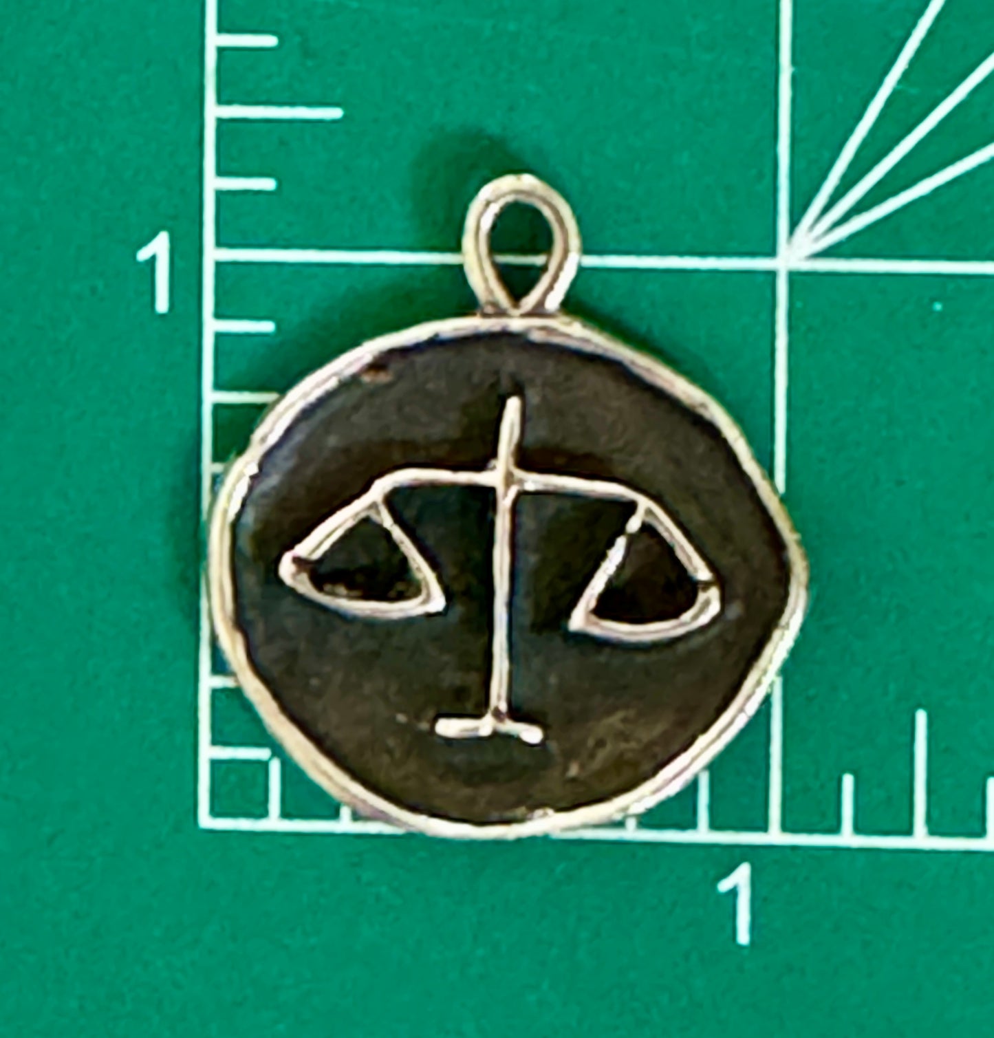 Pre Owned James Avery Retired RARE Abstract LIBRA Zodiac Silver Charm or Pendant 1”