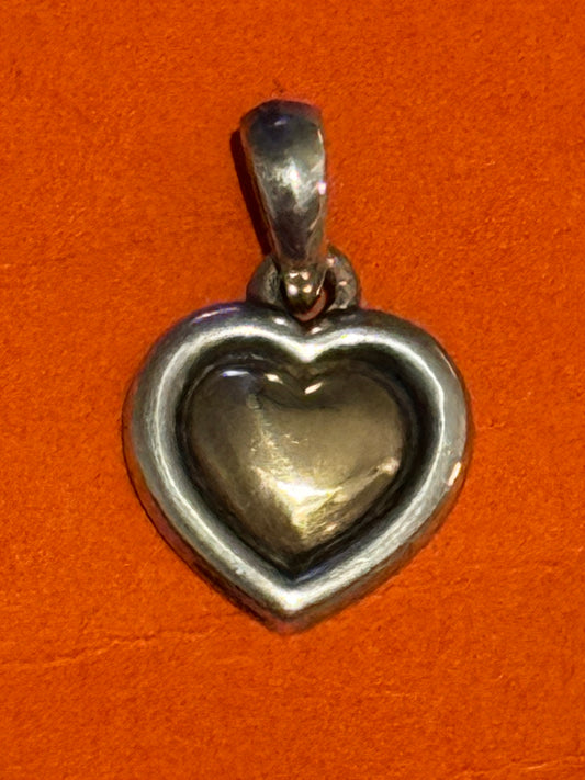 Pre Owned James Avery 14k Gold and Silver True Heart Pendant