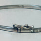 Pre Owned Sterling Silver 925 XO Diamond Pave Half Tennis Hinged Bangle Bracelet
