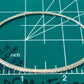 Pre Owned Sterling Silver 925 XO Diamond Pave Half Tennis Hinged Bangle Bracelet