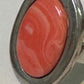 Pre Owned Sterling Silver Statement Ring with Stabilized Coral Cabochon – Size 9 -  14.2 grams Bold Vintage
