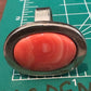 Pre Owned Sterling Silver Statement Ring with Stabilized Coral Cabochon – Size 9 -  14.2 grams Bold Vintage