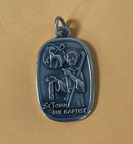 Pre Owned James Avery Rare Retired St John The Baptist Silver Pendant