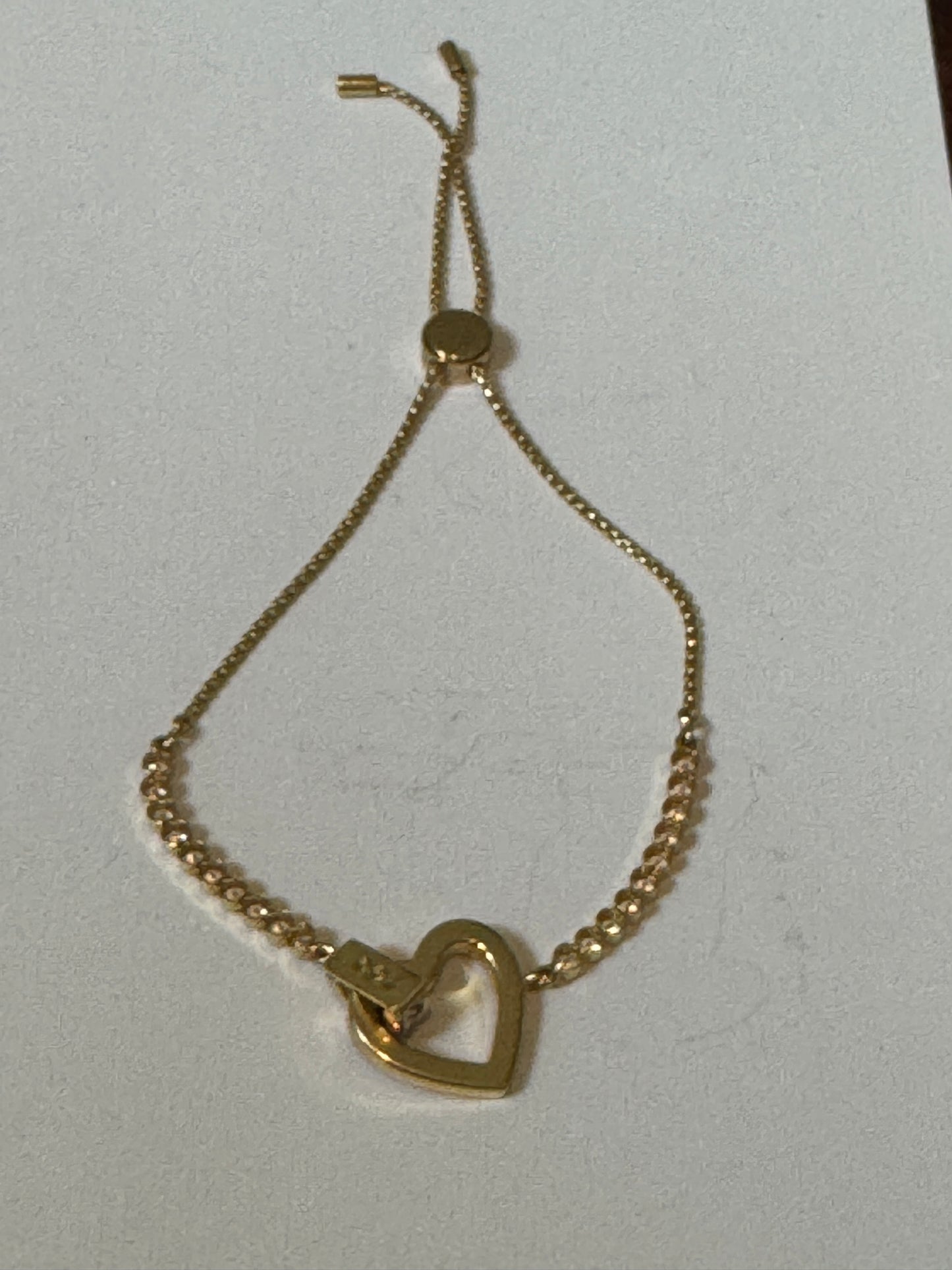 Brand New Swarovski Crystal Lovely bracelet Heart, White, Gold-Tone Plated