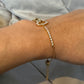 Brand New Swarovski Crystal Lovely bracelet Heart, White, Gold-Tone Plated