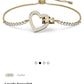 Brand New Swarovski Crystal Lovely bracelet Heart, White, Gold-Tone Plated