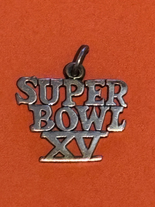 Pre Owned James Avery Retired RARE 1981 Super Bowl XV Raiders  vs Eagles Silver Charm