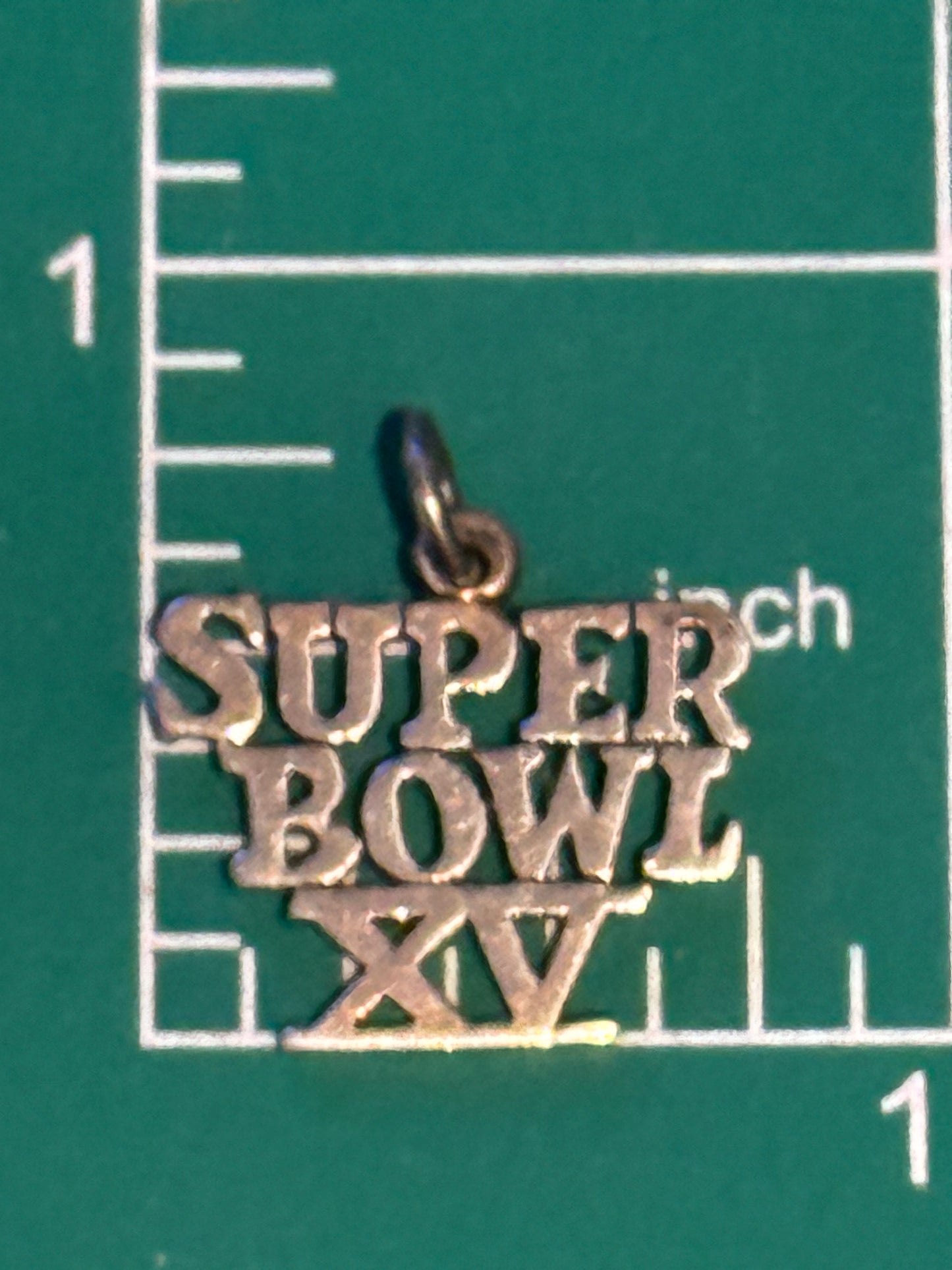 Pre Owned James Avery Retired RARE 1981 Super Bowl XV Raiders  vs Eagles Silver Charm