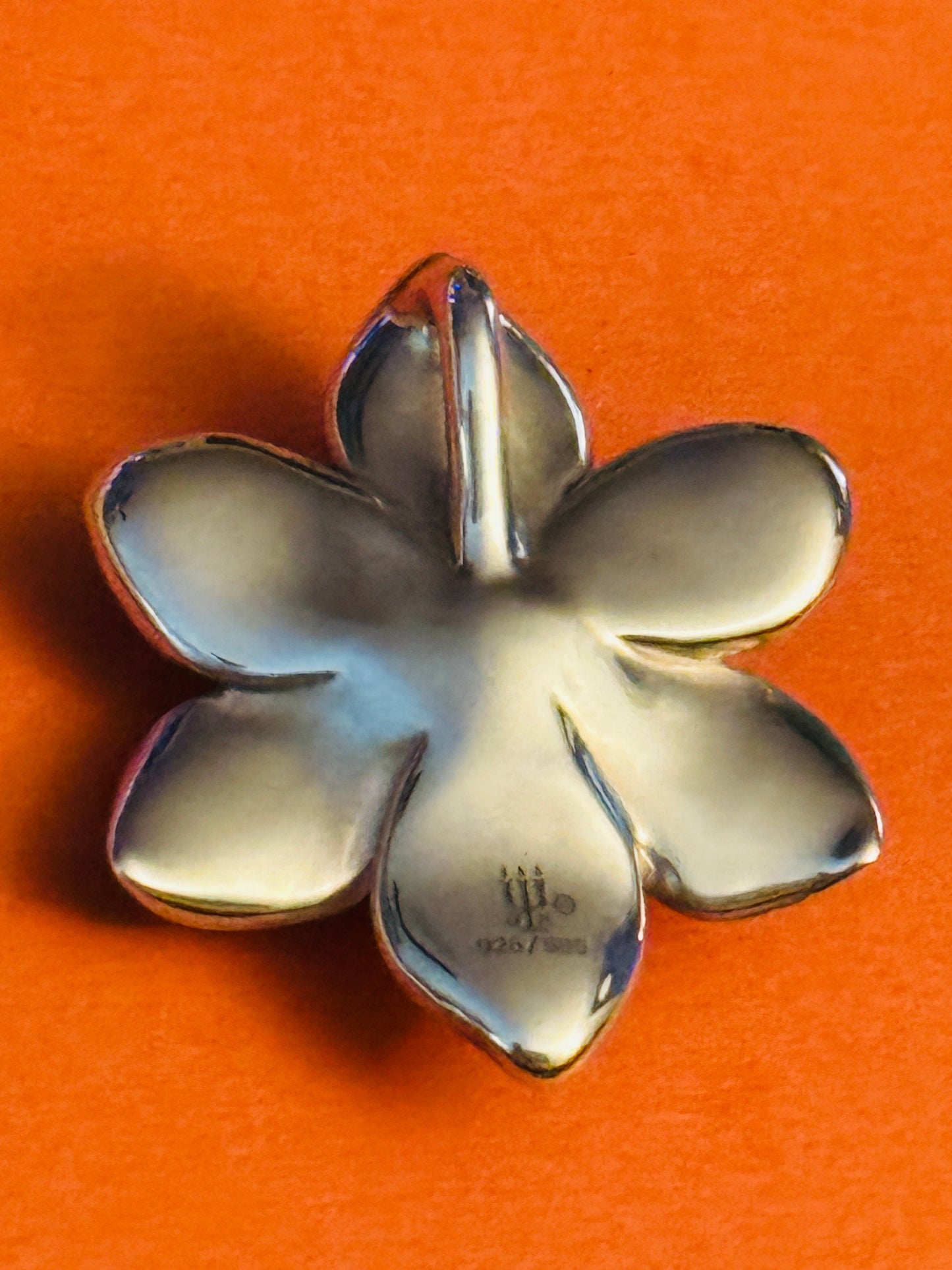 Pre Owned James Avery Retired 14k Gold And Silver Magnolia Blossom Flower Pendant