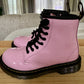 Pre Owned Dr Martens Girls DOC MARTENS Air Wair Sole Bouncing PINK Patent Leather Boots Size 2 EUC