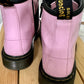 Pre Owned Dr Martens Girls DOC MARTENS Air Wair Sole Bouncing PINK Patent Leather Boots Size 2 EUC