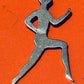 Pre Owned James Avery Retired LARGE Silver Marathon RUNNER Track Running Pendant