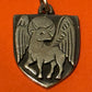 Pre Owned James Avery Silver St Luke Retired RARE St Luke’s Winged Bull Pendant Medallion