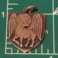 Pre Owned James Avery Silver St Luke Retired RARE St Luke’s Winged Bull Pendant Medallion