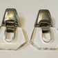 Vintage Rare Bayanihan Sterling Silver & Lucite Post Earrings 18.2g – Signed 925 – 1980s Modernist Statement Earrings