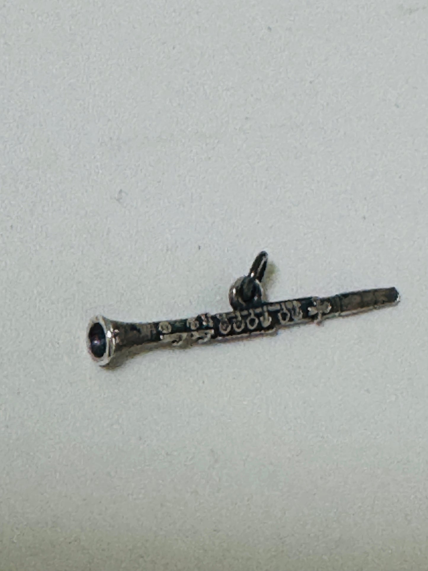 Pre Owned James Avery Retired Hard to Find Sterling Silver 3D Clarinet Charm