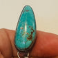 Vintage Navajo Eddie Garcia Feather Pendant – Kingman Turquoise – Sterling Silver 4” – 17.8g