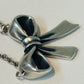 Pre Owned James Avery Retired Silver Bow Pendant Necklace 16” - 20”