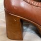 Steve Madden Perry Platform Loafers Cognac Brown Leather PERR02S1 Size 8