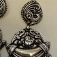Vintage Sterling Silver Peacock Beaded Motif Earrings STUNNING!! 37.3 grams