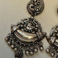 Vintage Sterling Silver Peacock Beaded Motif Earrings STUNNING!! 37.3 grams