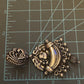 Vintage Sterling Silver Peacock Beaded Motif Earrings STUNNING!! 37.3 grams