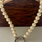 Genuine Pearl Necklace with James Avery Interchangeable Charm Holder 16”