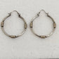Pre-Owned James Avery Retired Kalahari Sterling Silver & 14K Gold Hoop Earrings