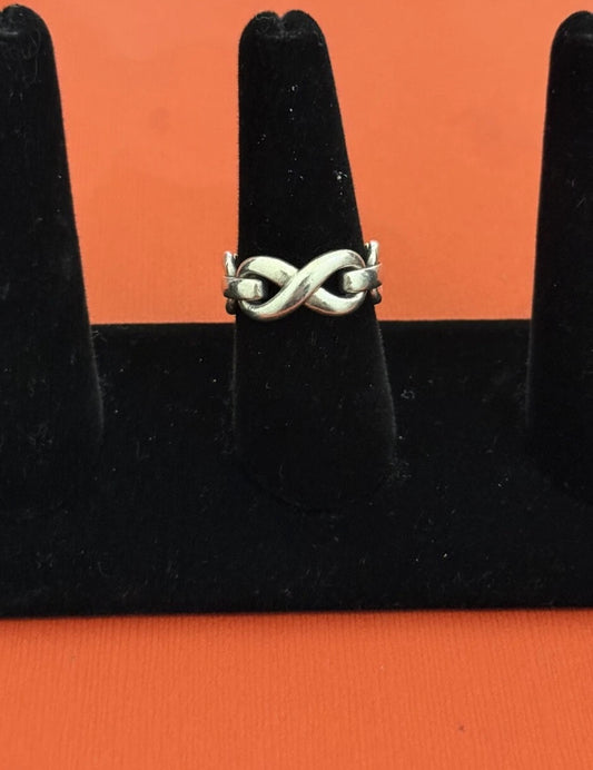James Avery Retired Sterling Silver Infinity Band Ring Size 6