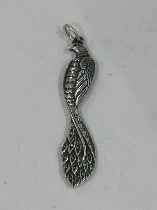 Pre Owned James Avery Retired Silver Peacock Pendant