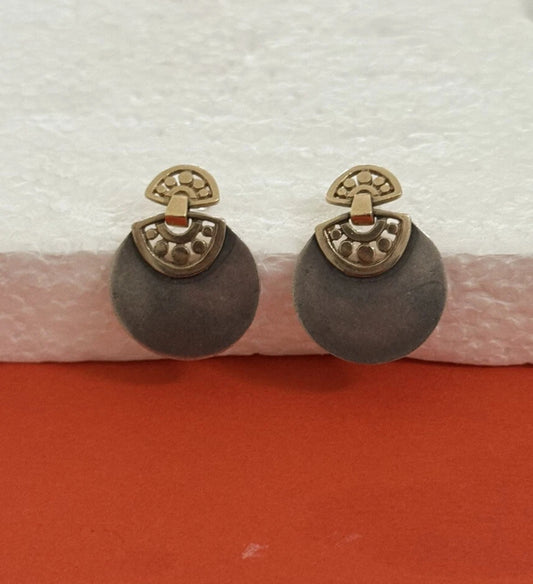 Pre-Owned James Avery Rare Retired 14k Gold Sterling Disc Dangle Earrings
