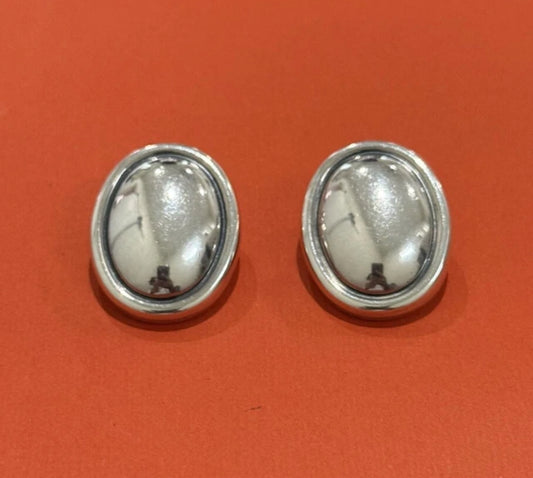 Pre-Owned James Avery Vintage Oval Sterling Silver Clip-On Earrings