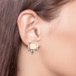 Native American Navajo 14k Gold and Sterling Silver Earrings Signed C