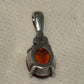 Pre Owned James Avery Retired RARE HTF Citrine Drop Silver Pendant