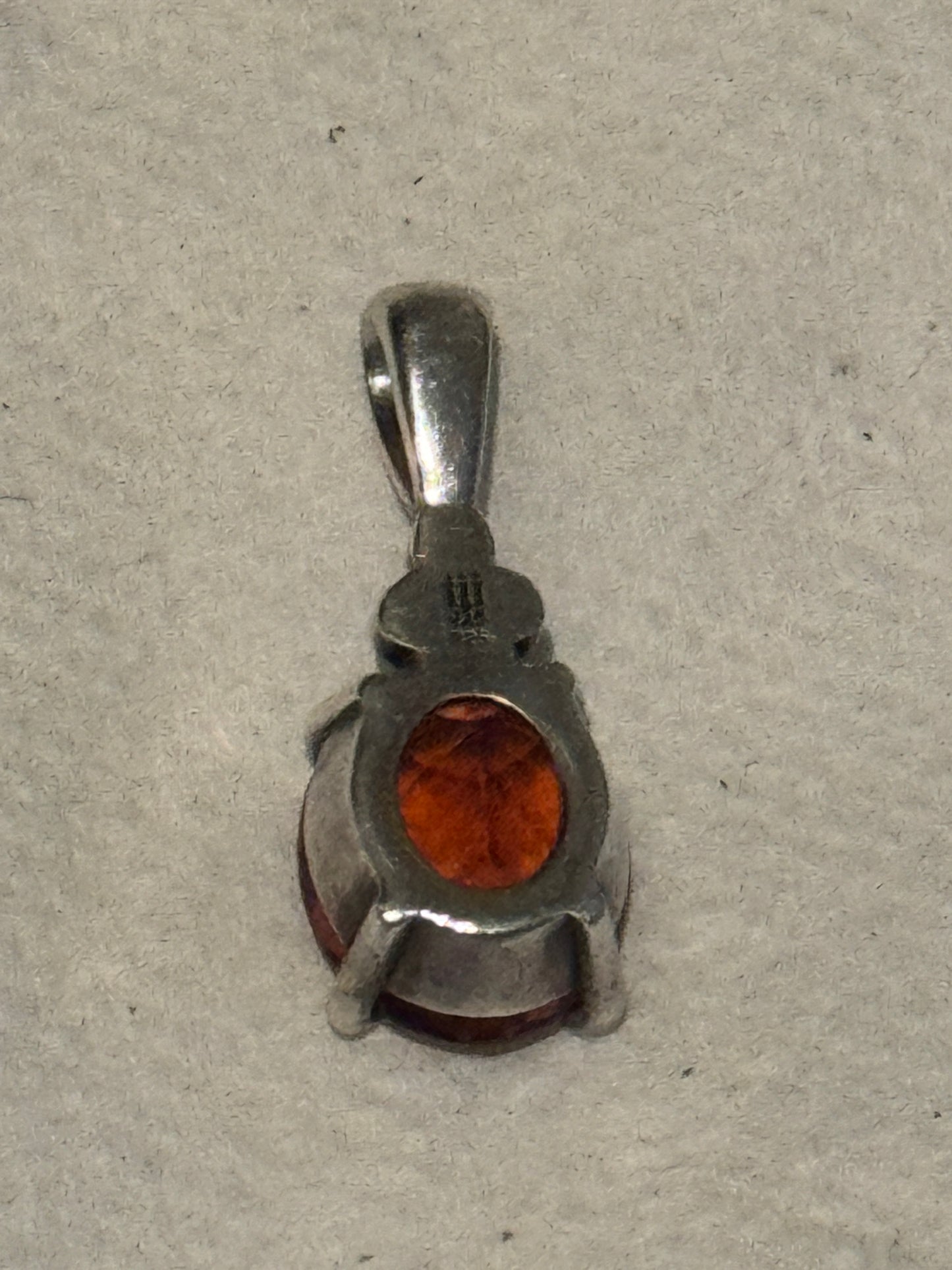 Pre Owned James Avery Retired RARE HTF Citrine Drop Silver Pendant